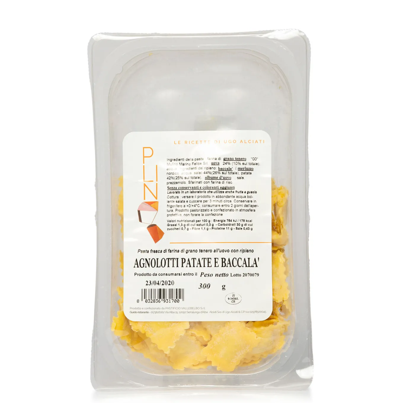 Agnolotti Patate e Baccalà 300g