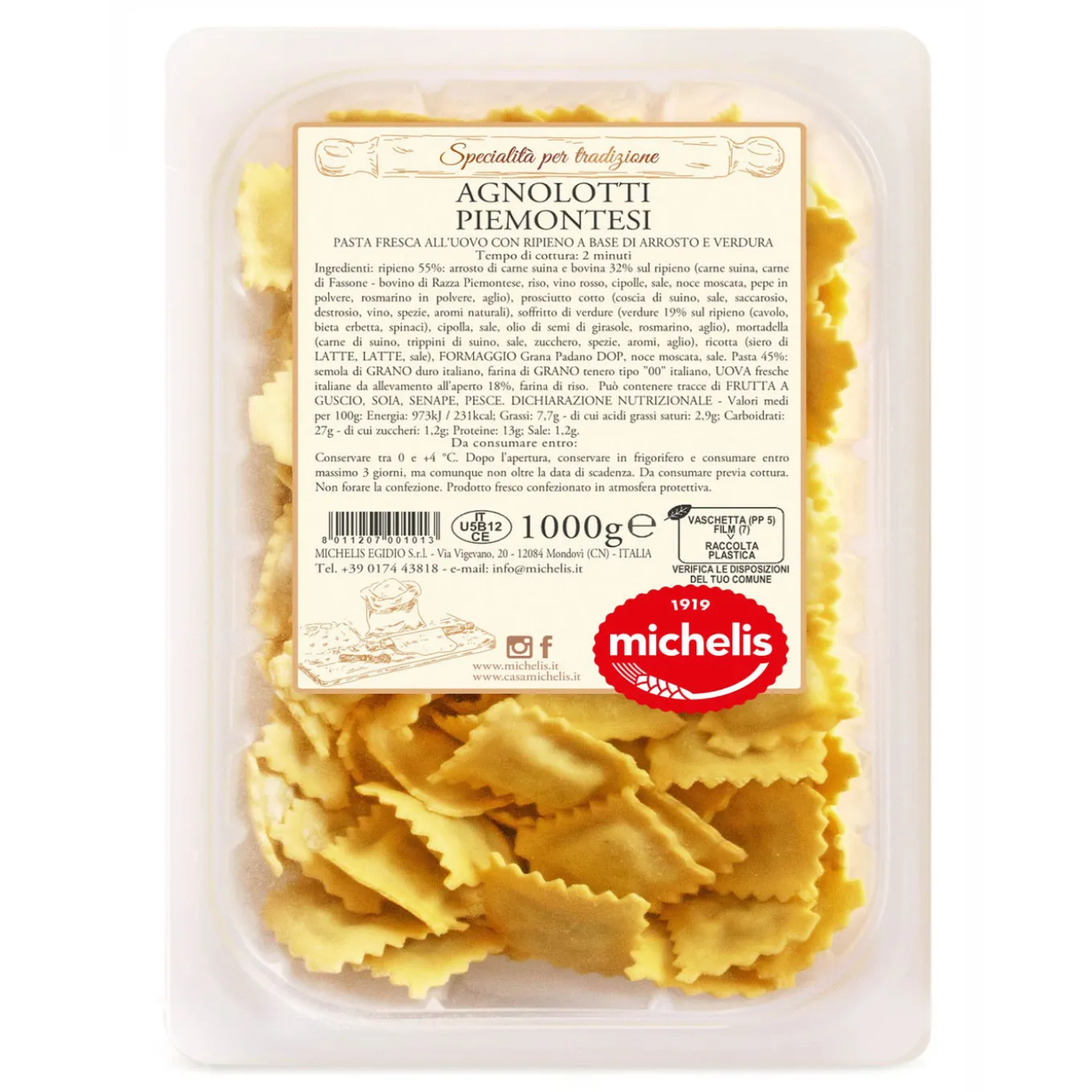 Agnolotti Piemontesi 1Kg