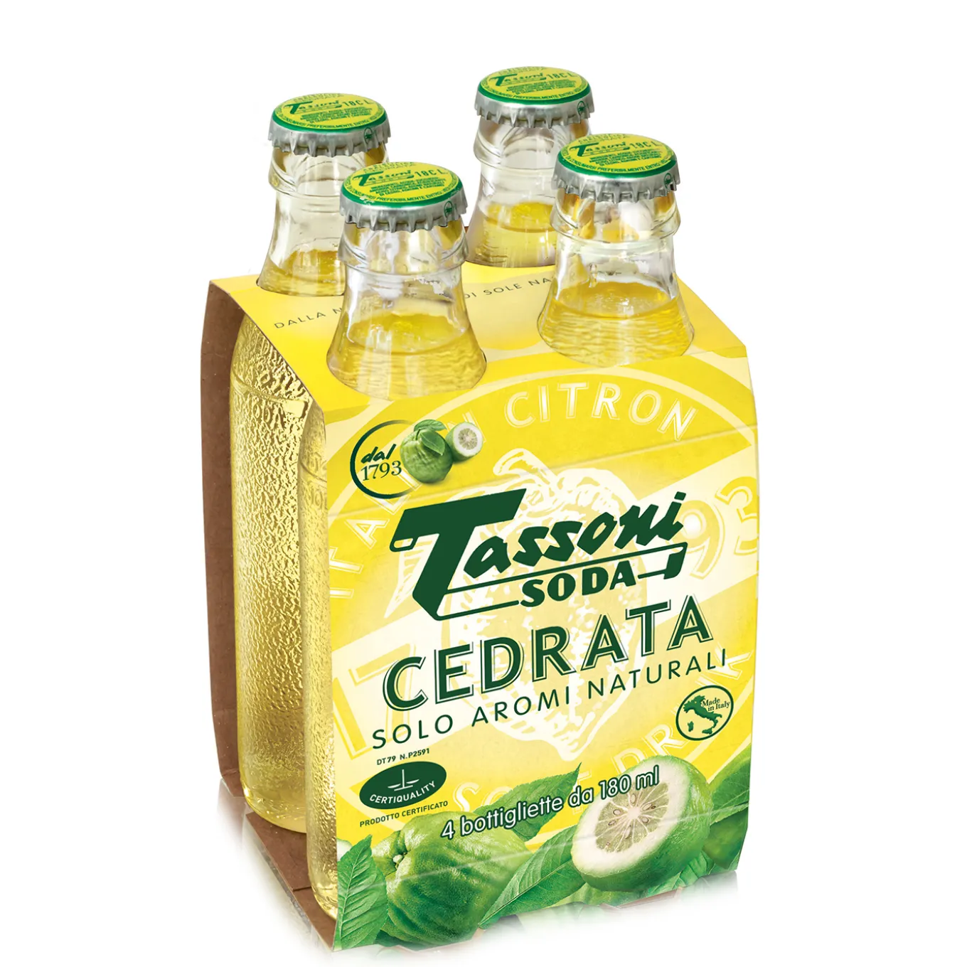Cedrata Tassoni Soda 4pz. 4x180ml