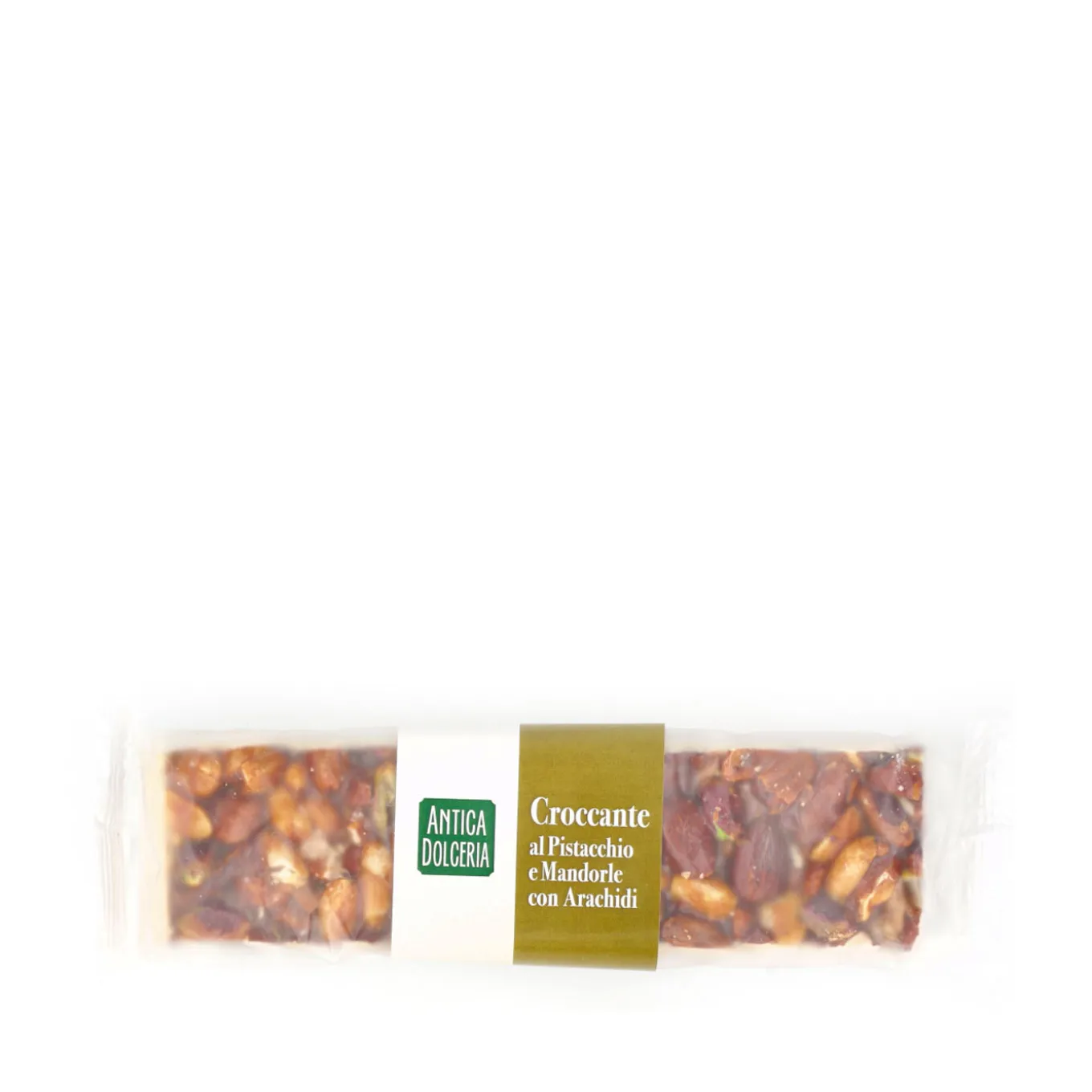 Croccante al Pistacchio e Mandorla di Sicilia con Arachidi 60g