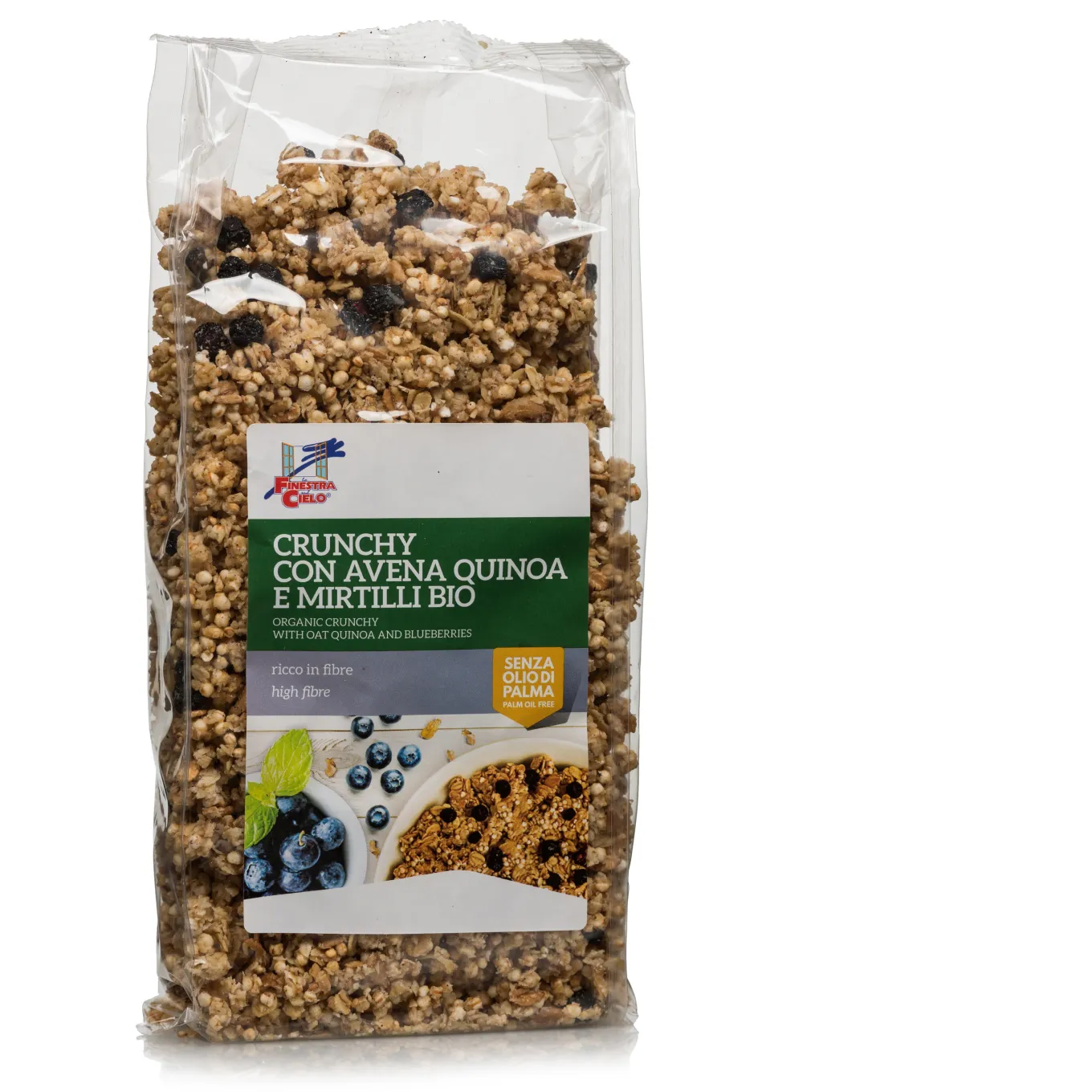 Crunchy Avena Quinoa Mirtillo BIO 375g