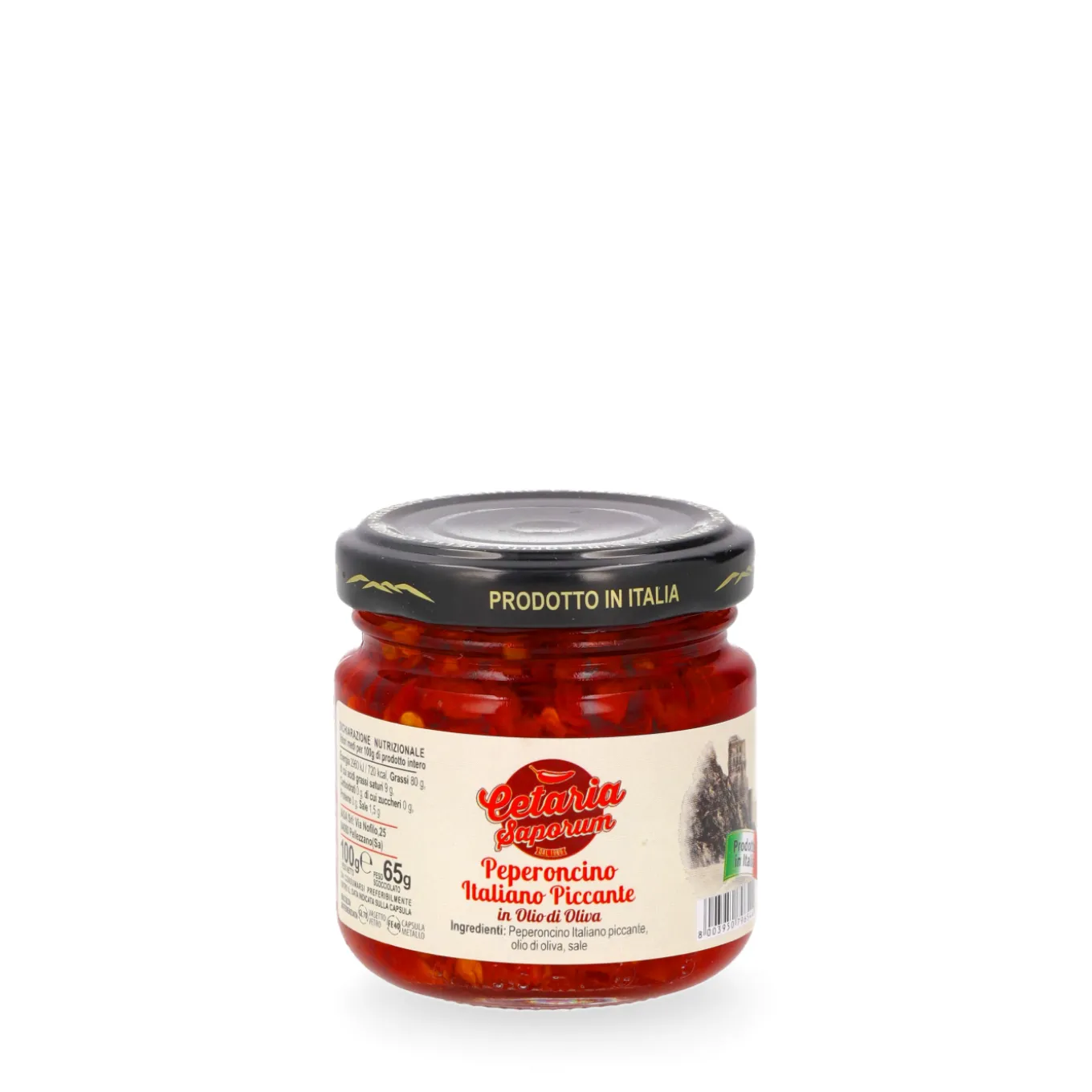 Peperoncino italiano piccante in olio di oliva 100g