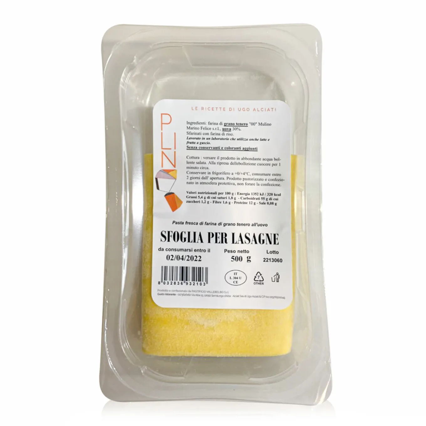 Sfoglie per Lasagne 500g