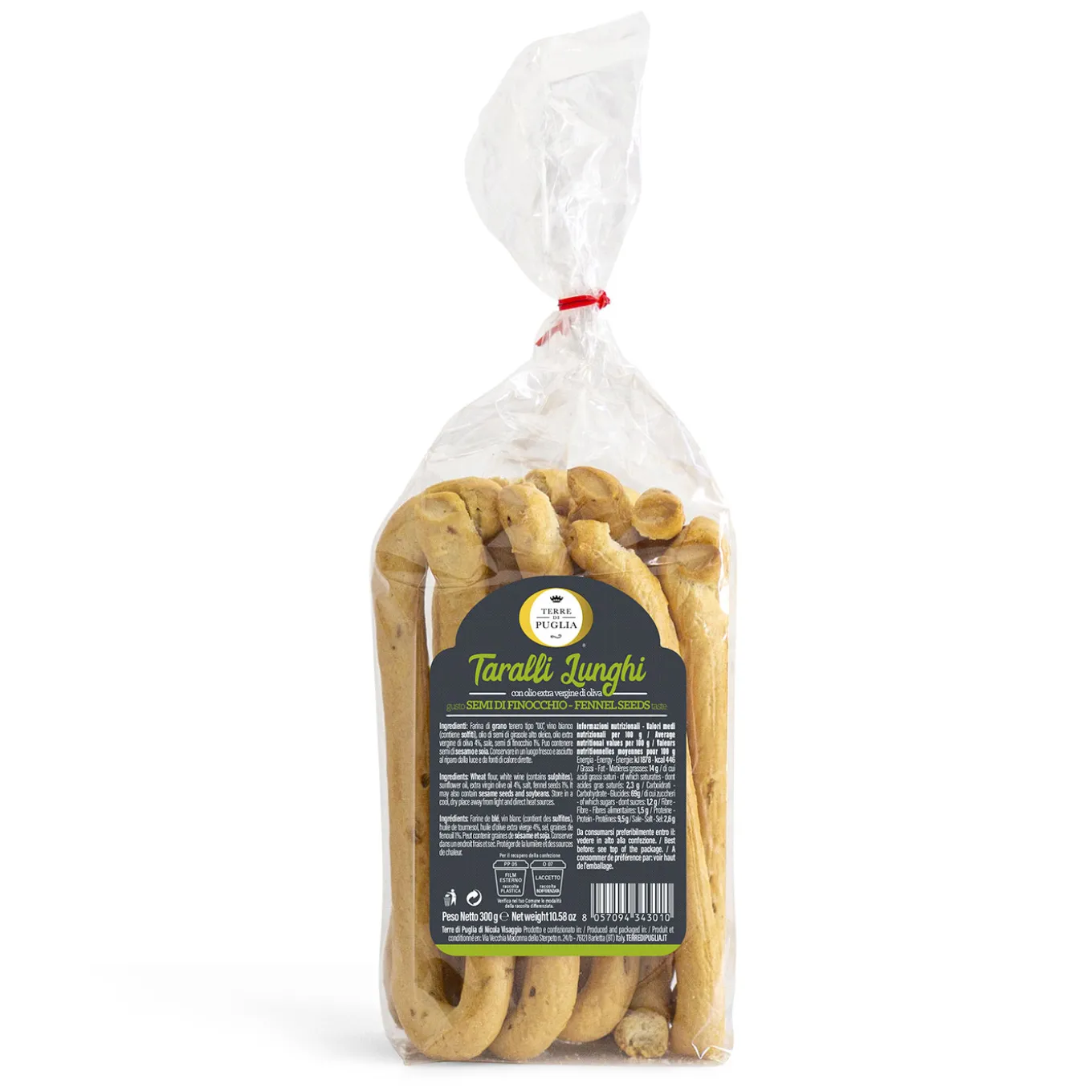 Taralli Lunghi con Semi di Finocchio 300g