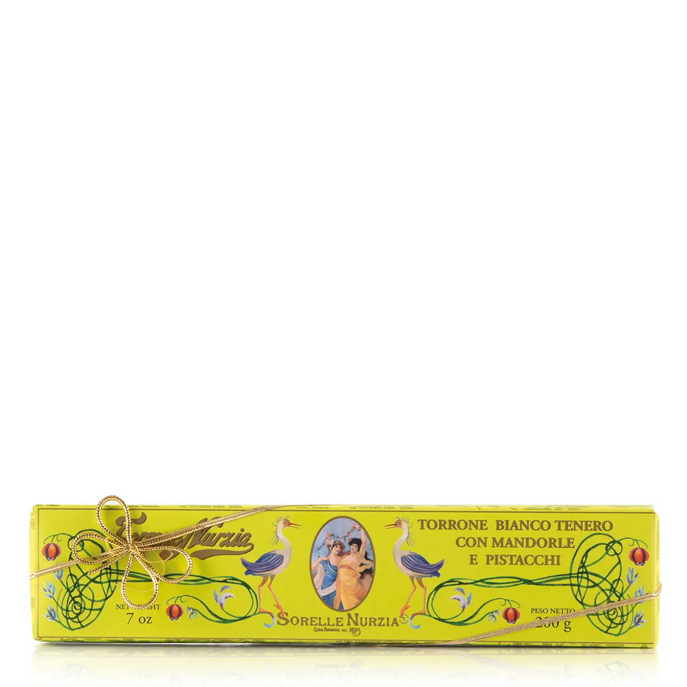 Torrone Bianco Tenero con Mandorle e Pistacchi 200g