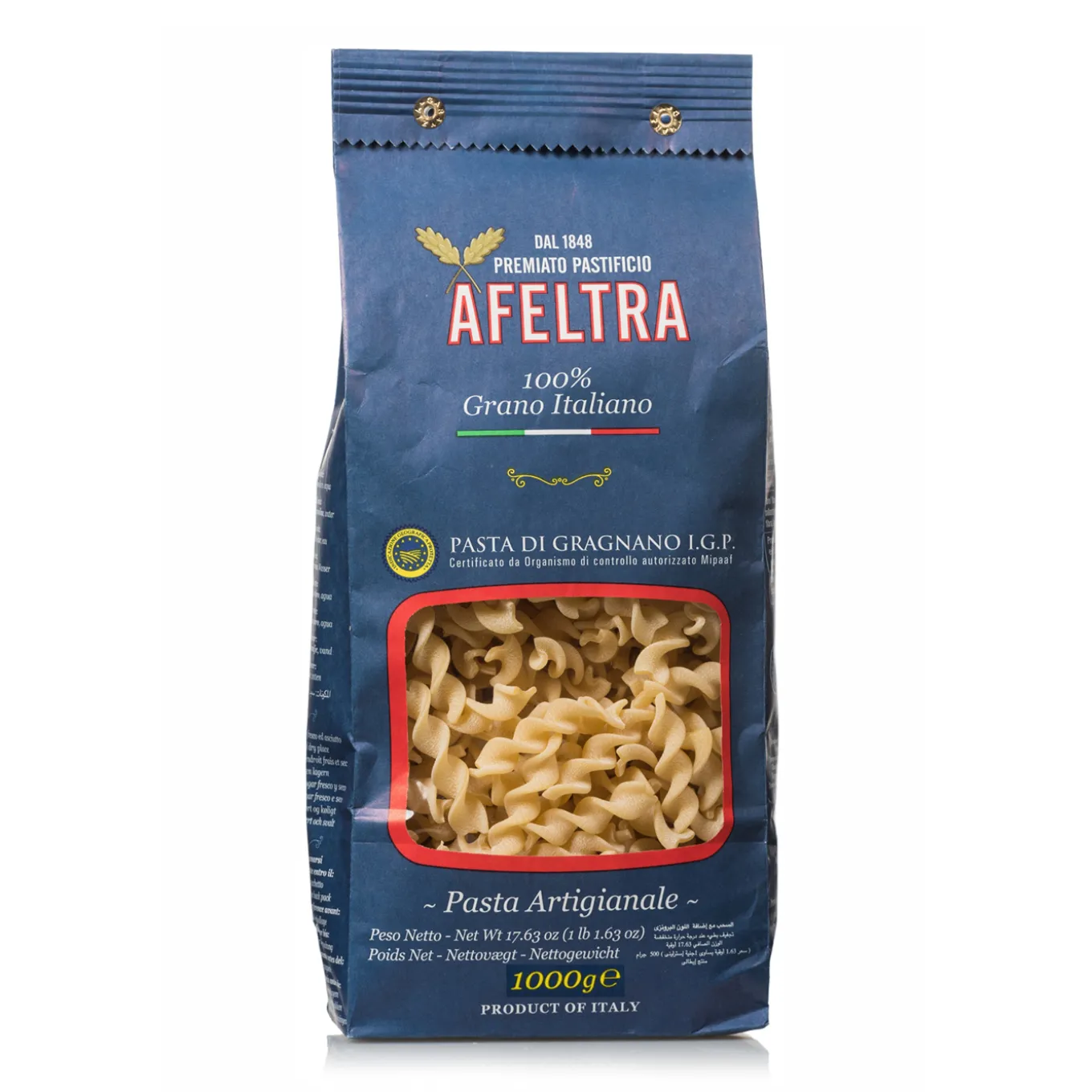 Tortiglione Pasta di Gragnano IGP 100% Grano Italiano 1Kg
