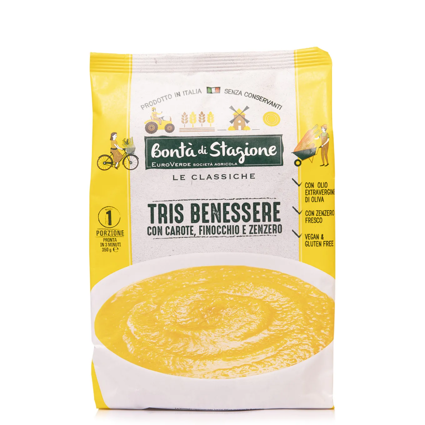 Tris Benessere con Carote Finocchi e Zenzero 350g